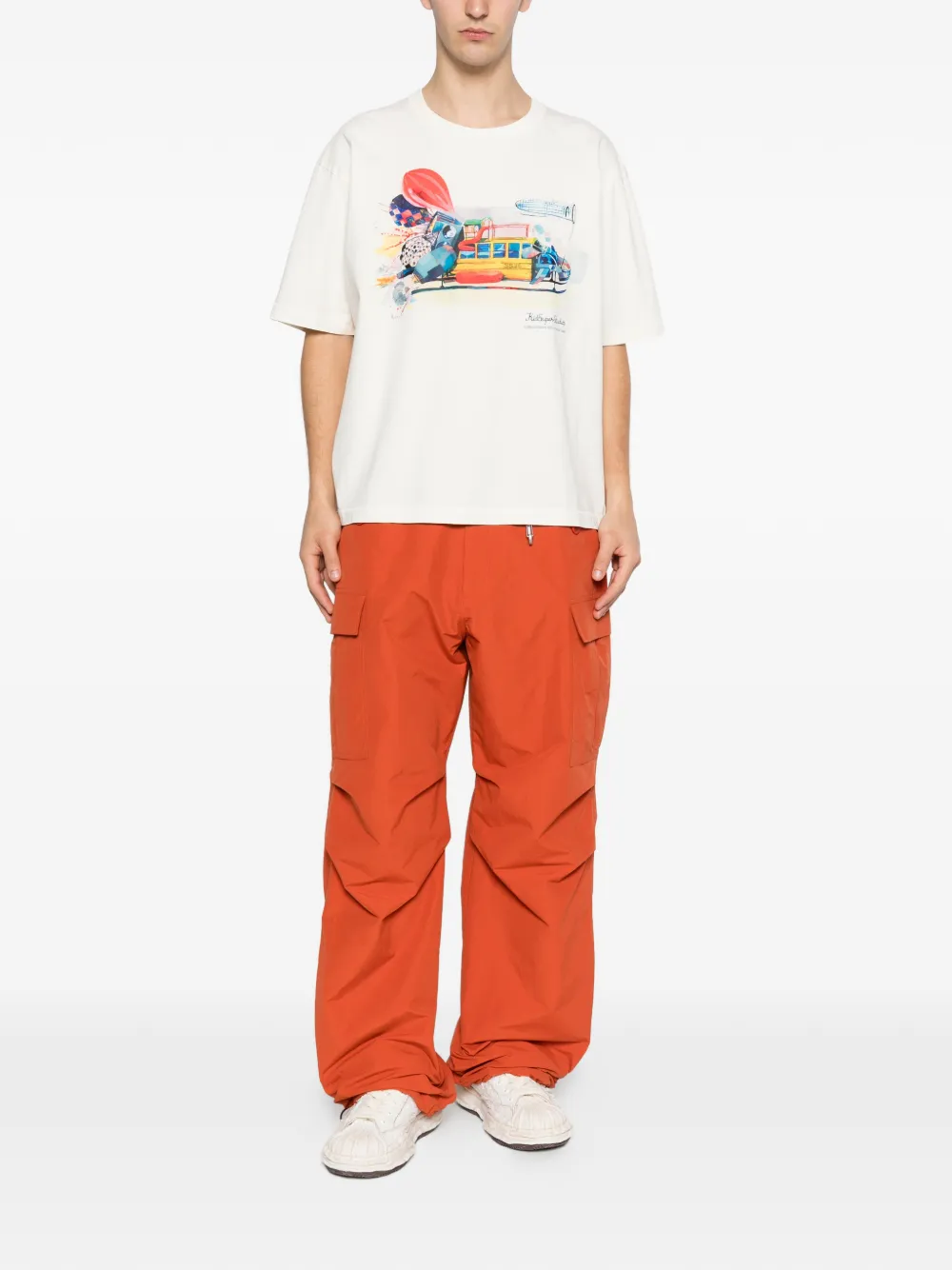 KidSuper T-shirt met grafische print Beige
