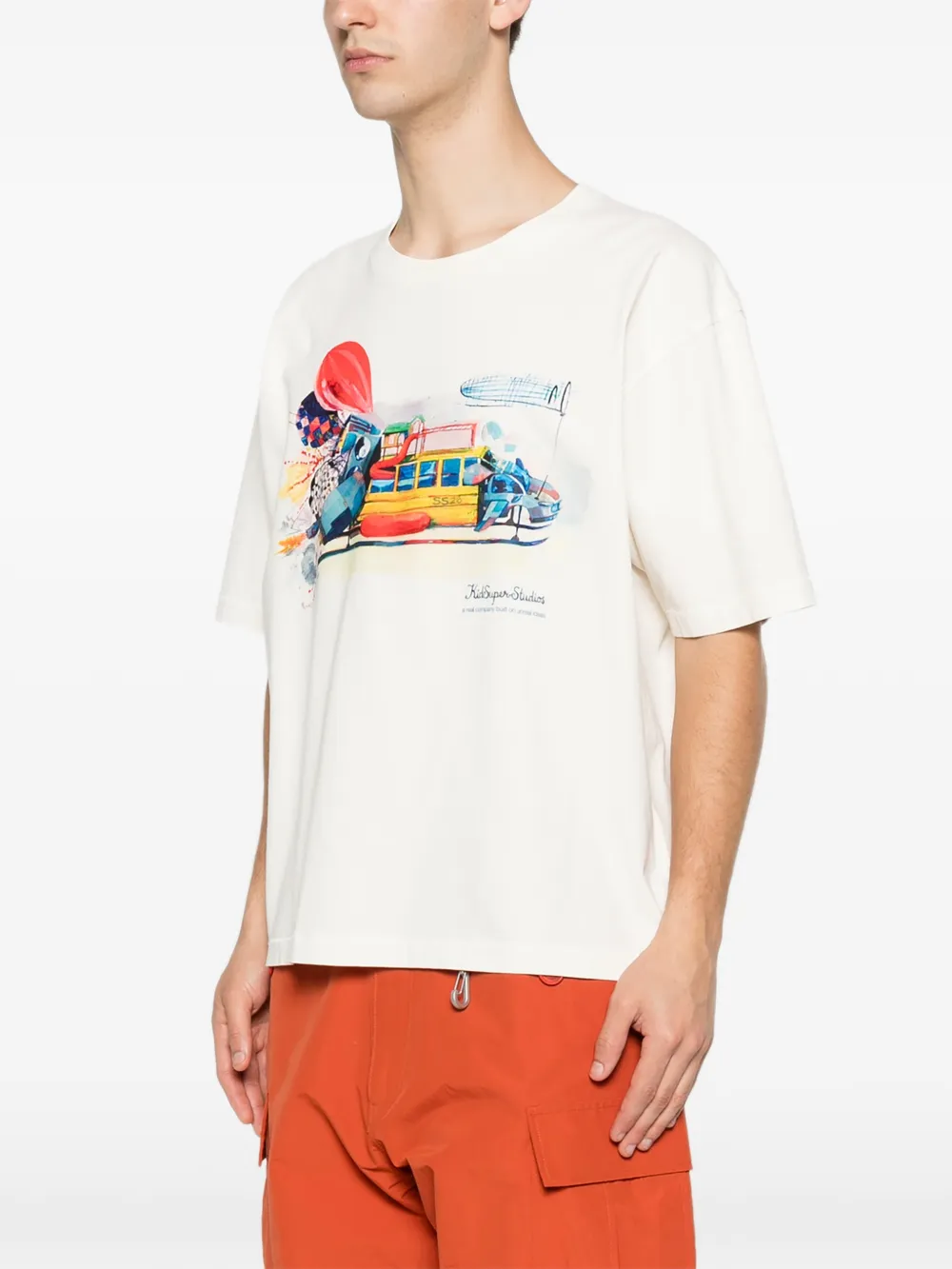KidSuper T-shirt met grafische print Beige
