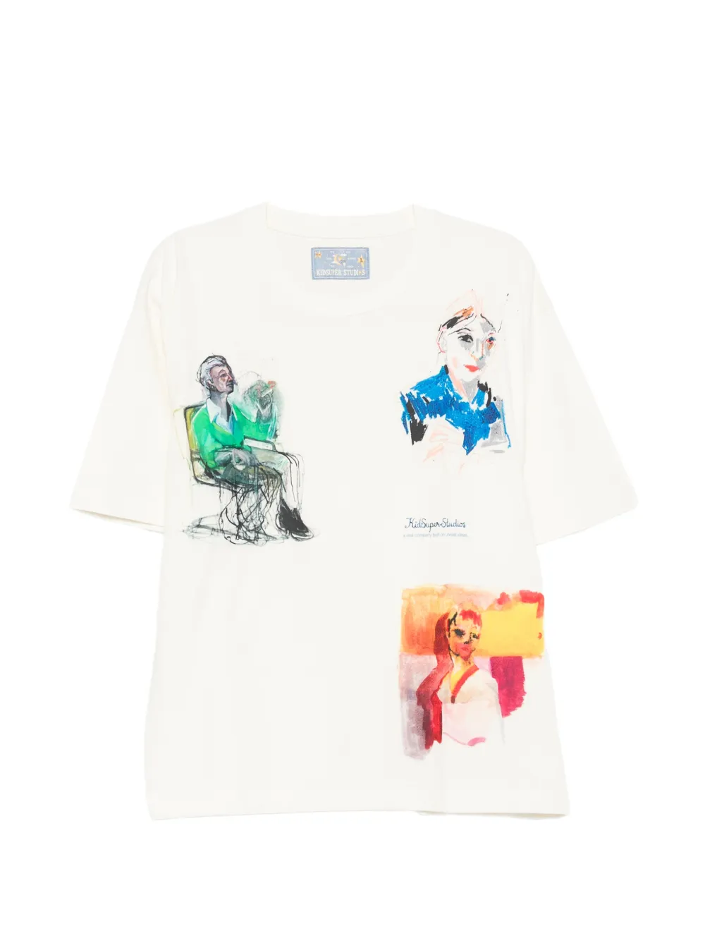 KidSuper portrait print T-shirt - Toni neutri