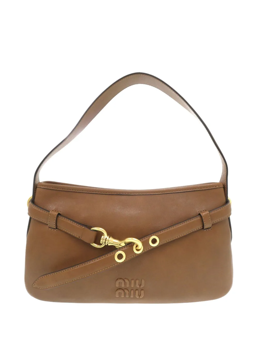 Miu Miu Pre-Owned 2010-2025 Nappa Aventure shoulder bag - Marrone