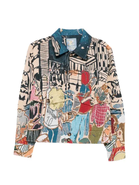 KidSuper patterned button shirt jacket