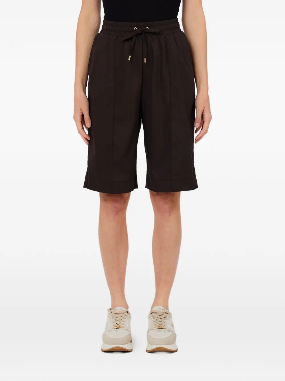 Liu •jo Drawstring-waist Shorts In Brown