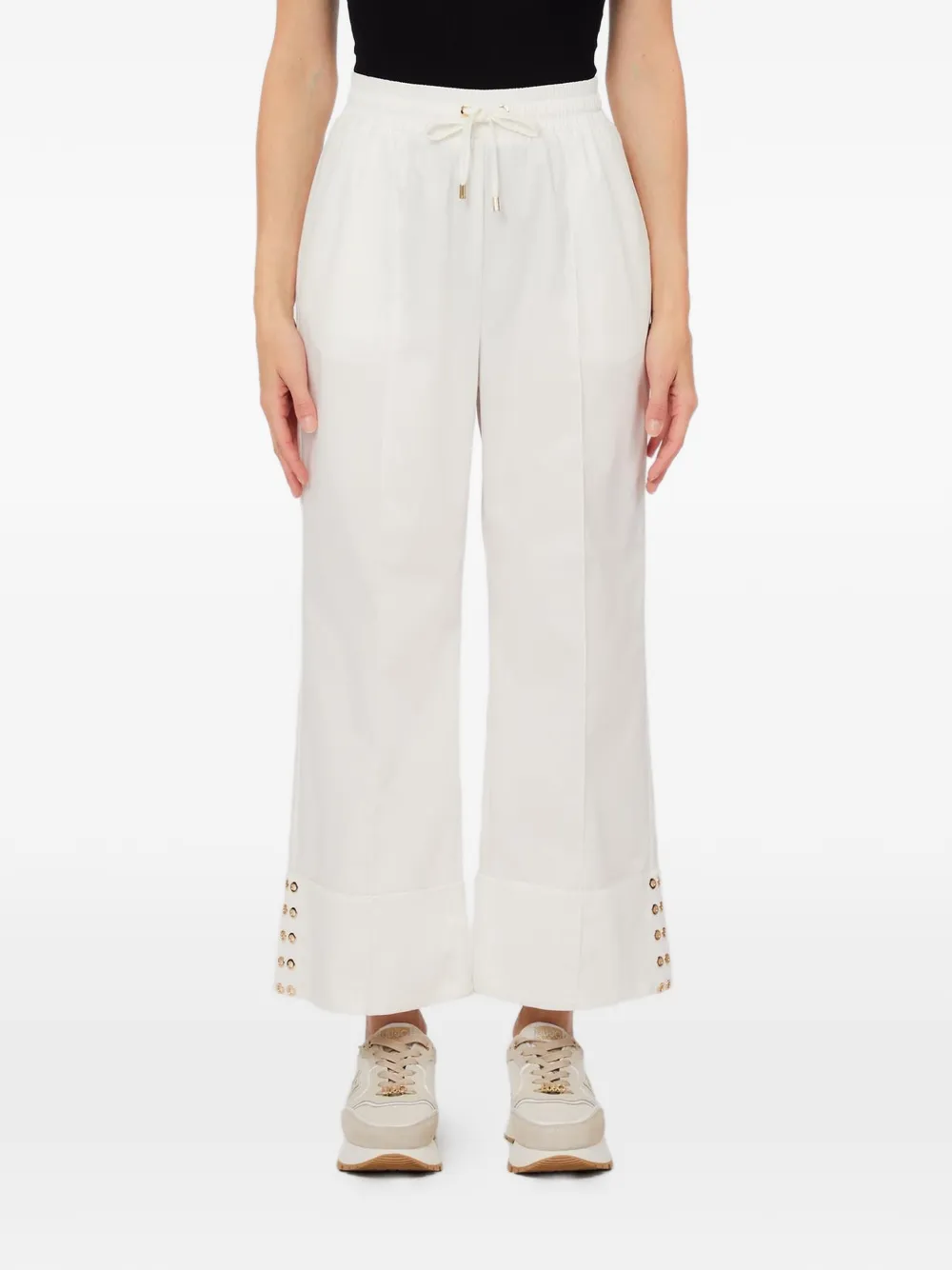 LIU JO Hose mit Kordelzug - Weiß