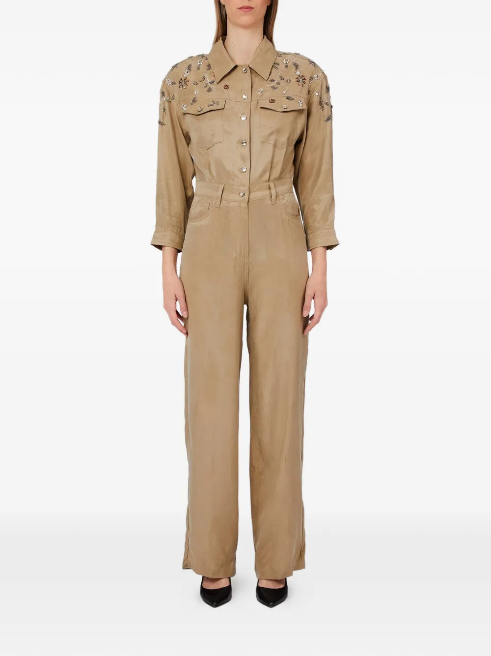 LIU JO embellished jumpsuit - Toni neutri