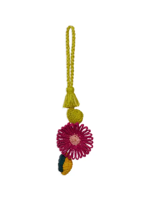 IBELIV raffia floral bag charm