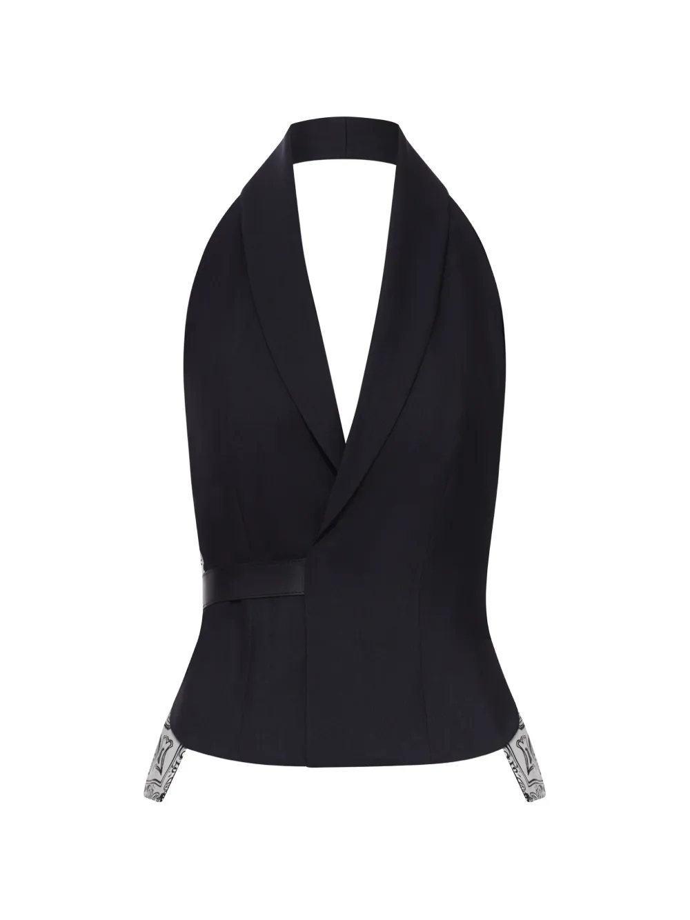 Seafarer bandana inserts tailored vest - Nero