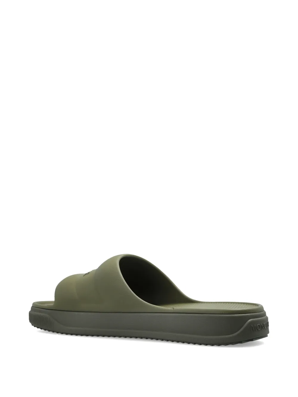 Moncler logo-embossed sliders Groen