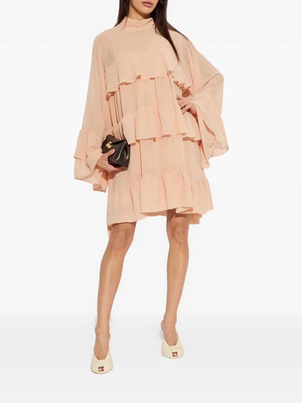 Gestuz Chiffany mini-jurk met ruches Roze