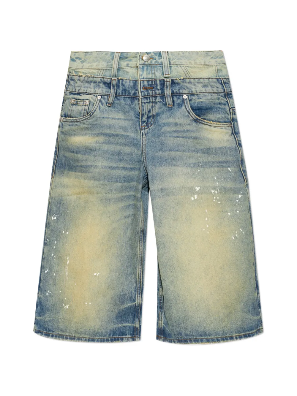 MISBHV layered denim shorts - Blau