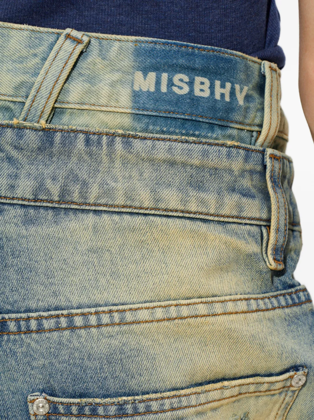 MISBHV Denim shorts Blauw
