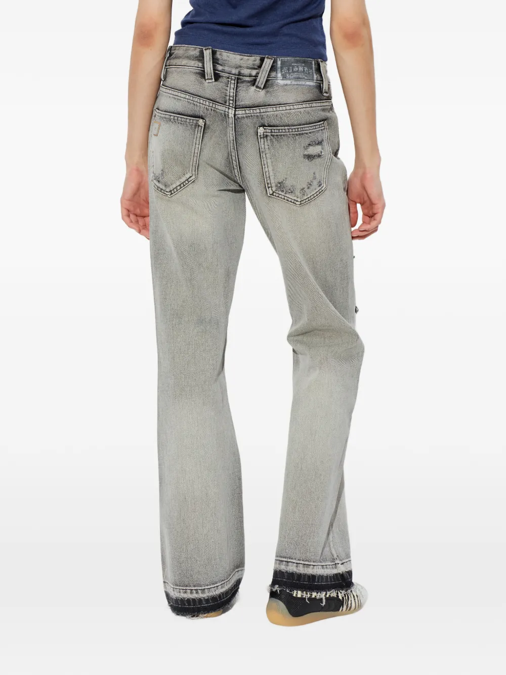 MISBHV Gerafelde jeans Grijs