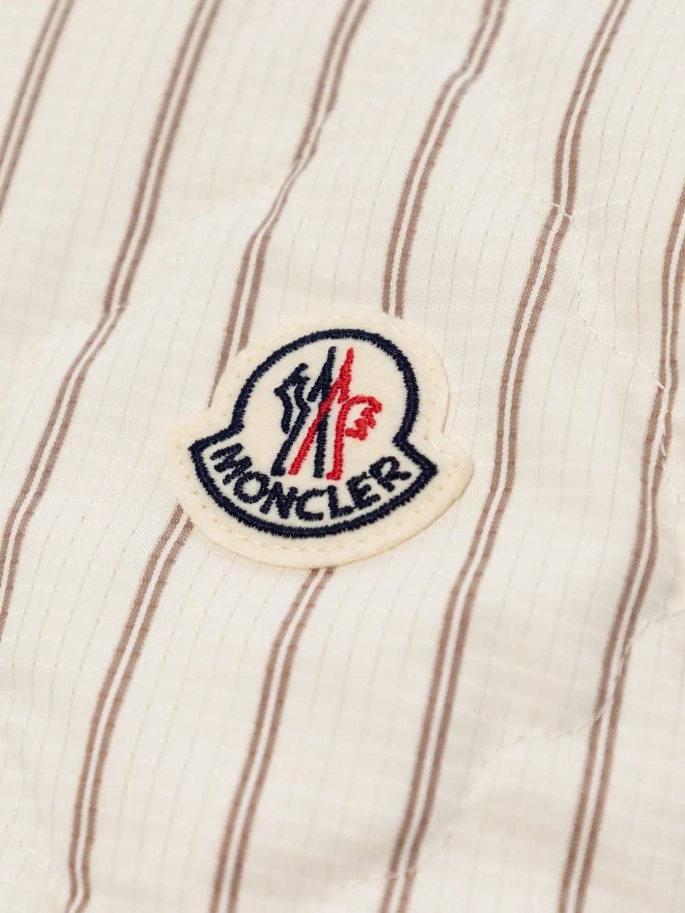 Moncler Aussa bodywarmer met krijtstreep Beige