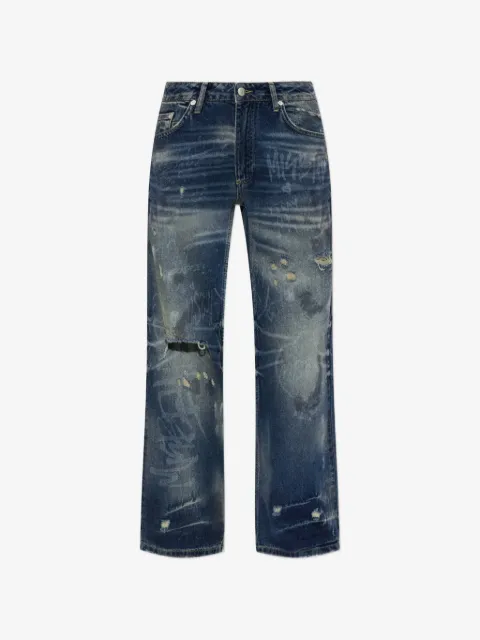 MISBHV Laser Tagged distressed denim jeans