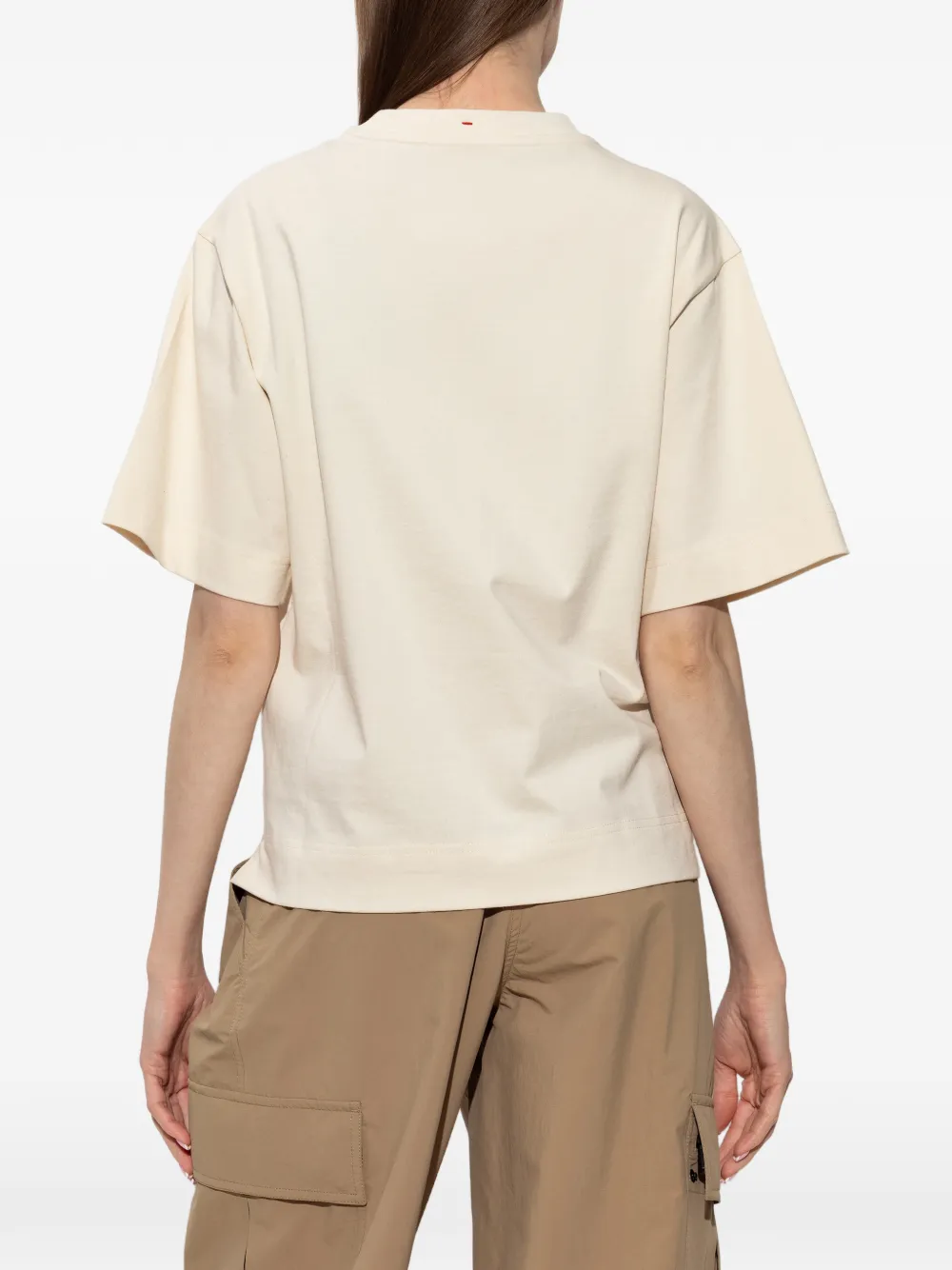 Moncler Grenoble T-shirt met print Beige