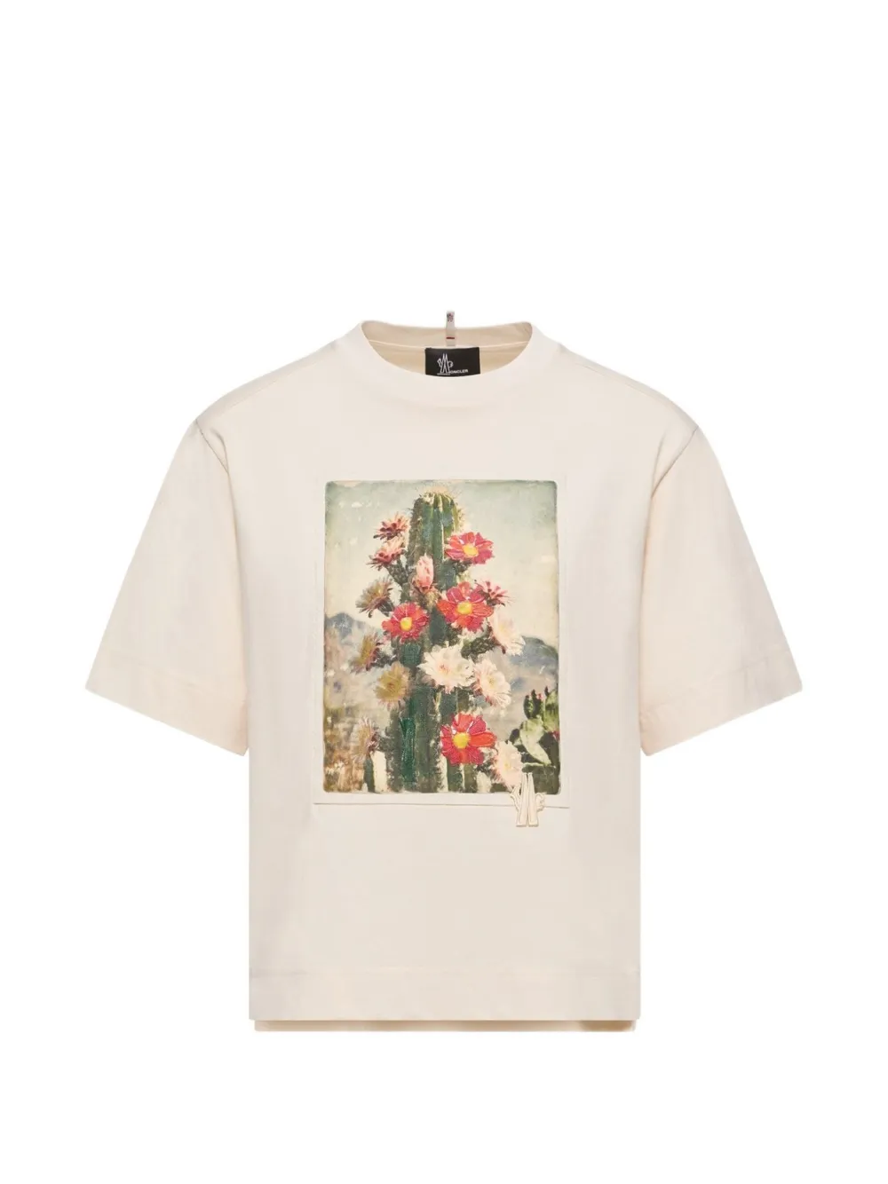 Moncler Grenoble T-shirt met print Beige