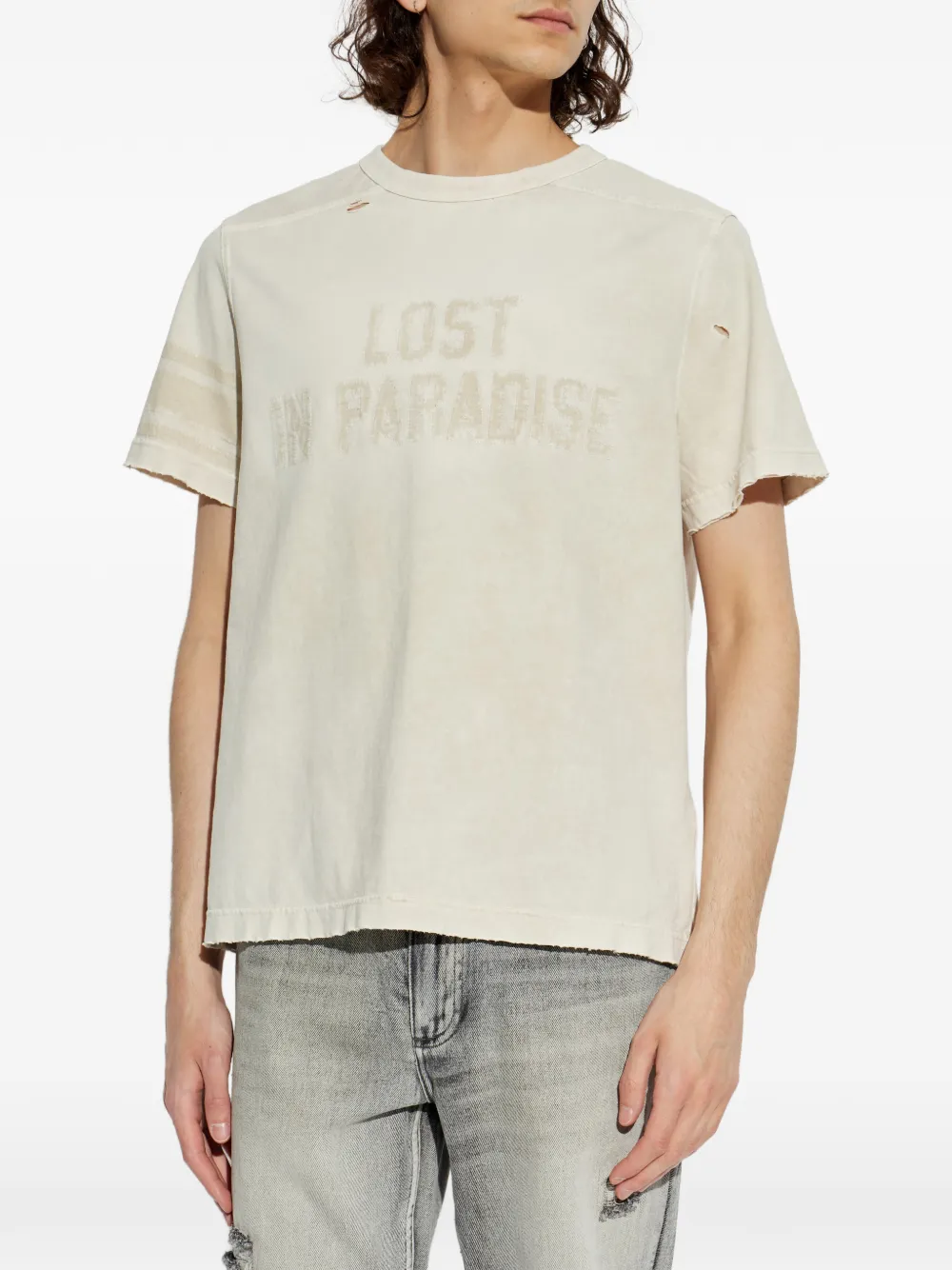 MISBHV T-shirt met print Beige