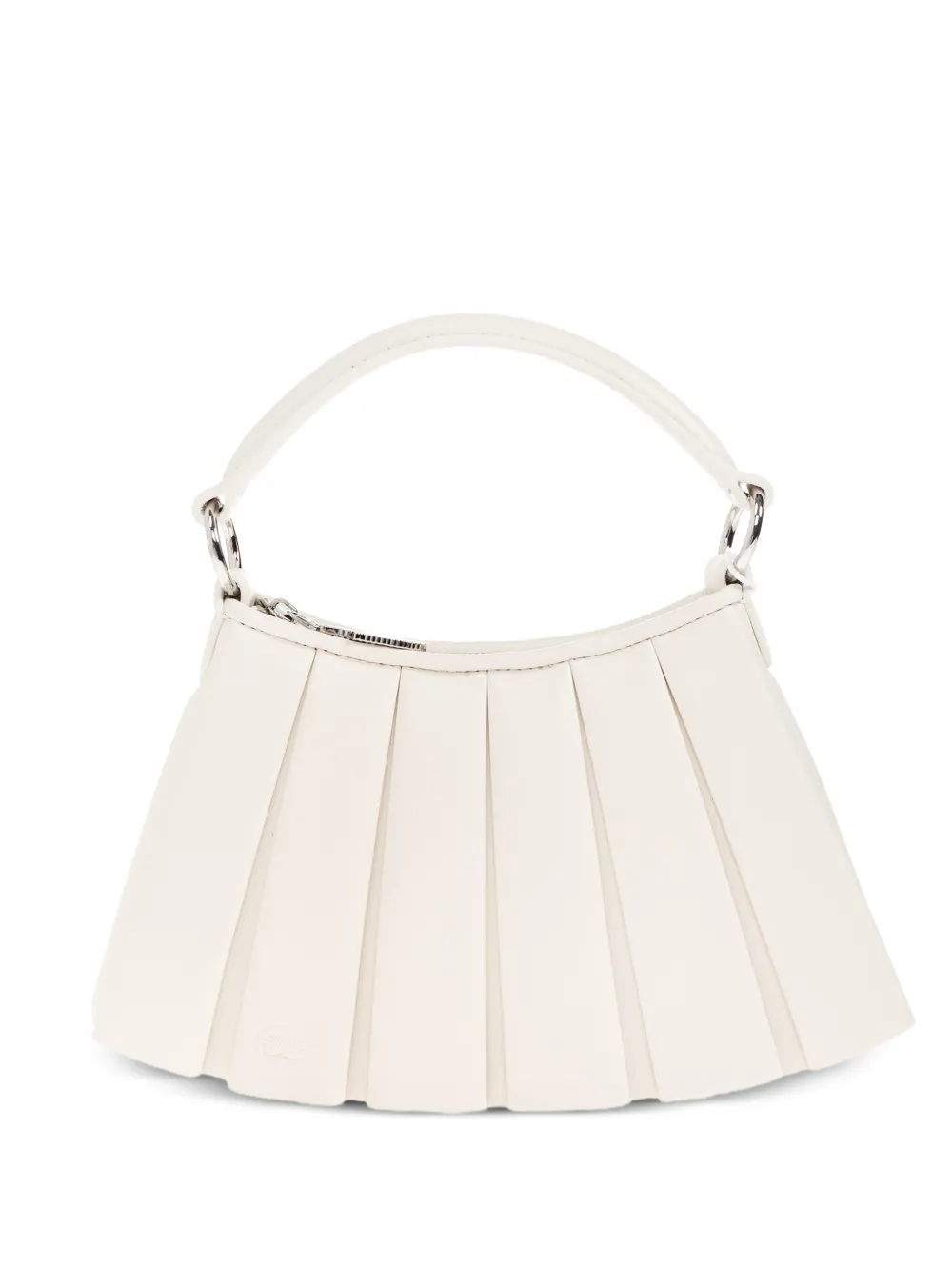 Lacoste small Lenglen pleated tote bag - Bianco