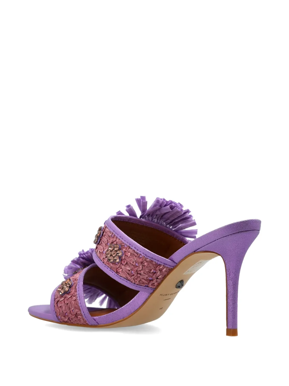 Kurt Geiger London Raffia sandalen met gesp Paars