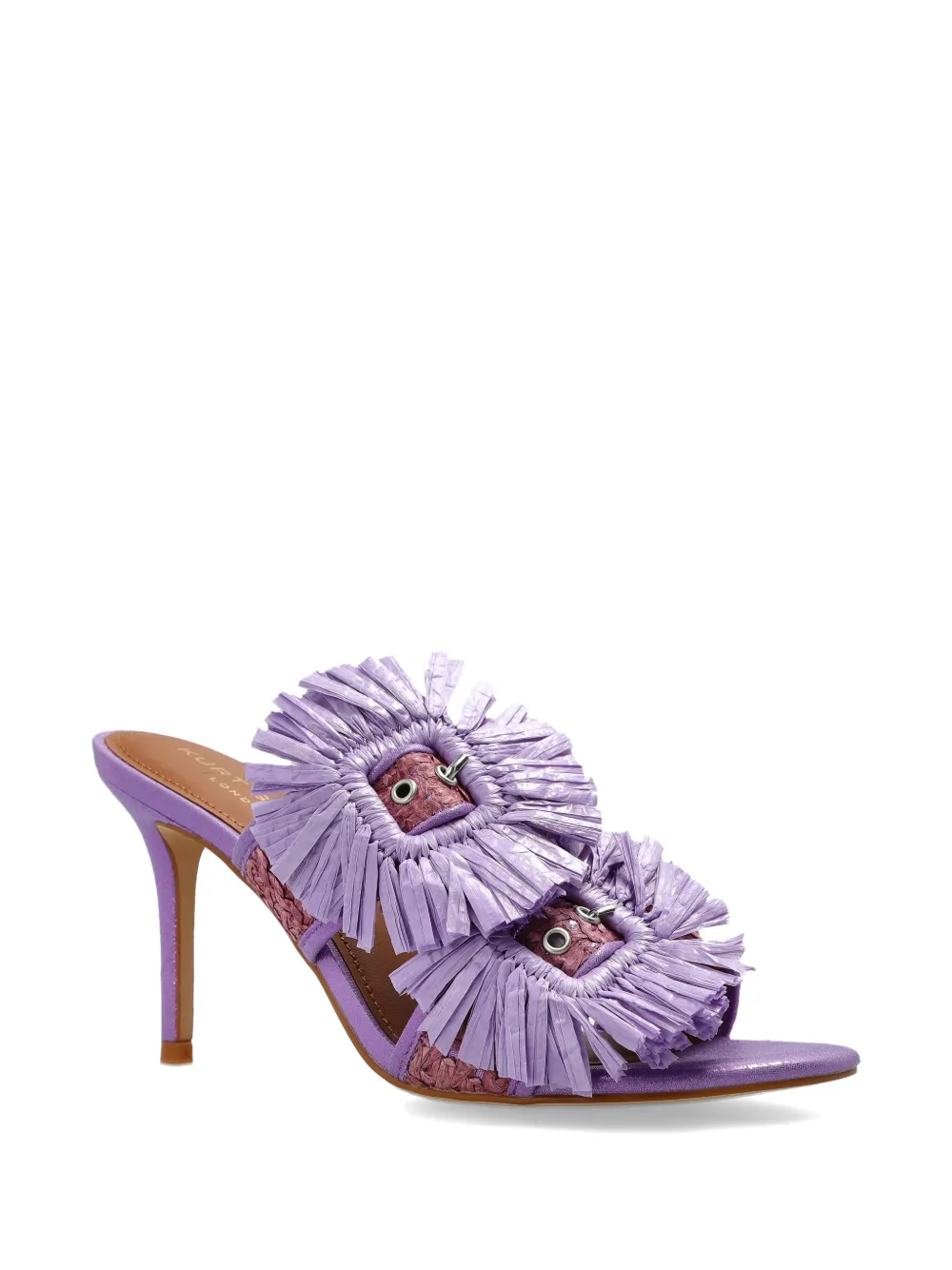 Kurt Geiger London Raffia sandalen met gesp Paars