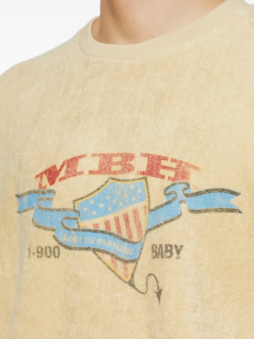 MISBHV T-shirt met grafische print Beige