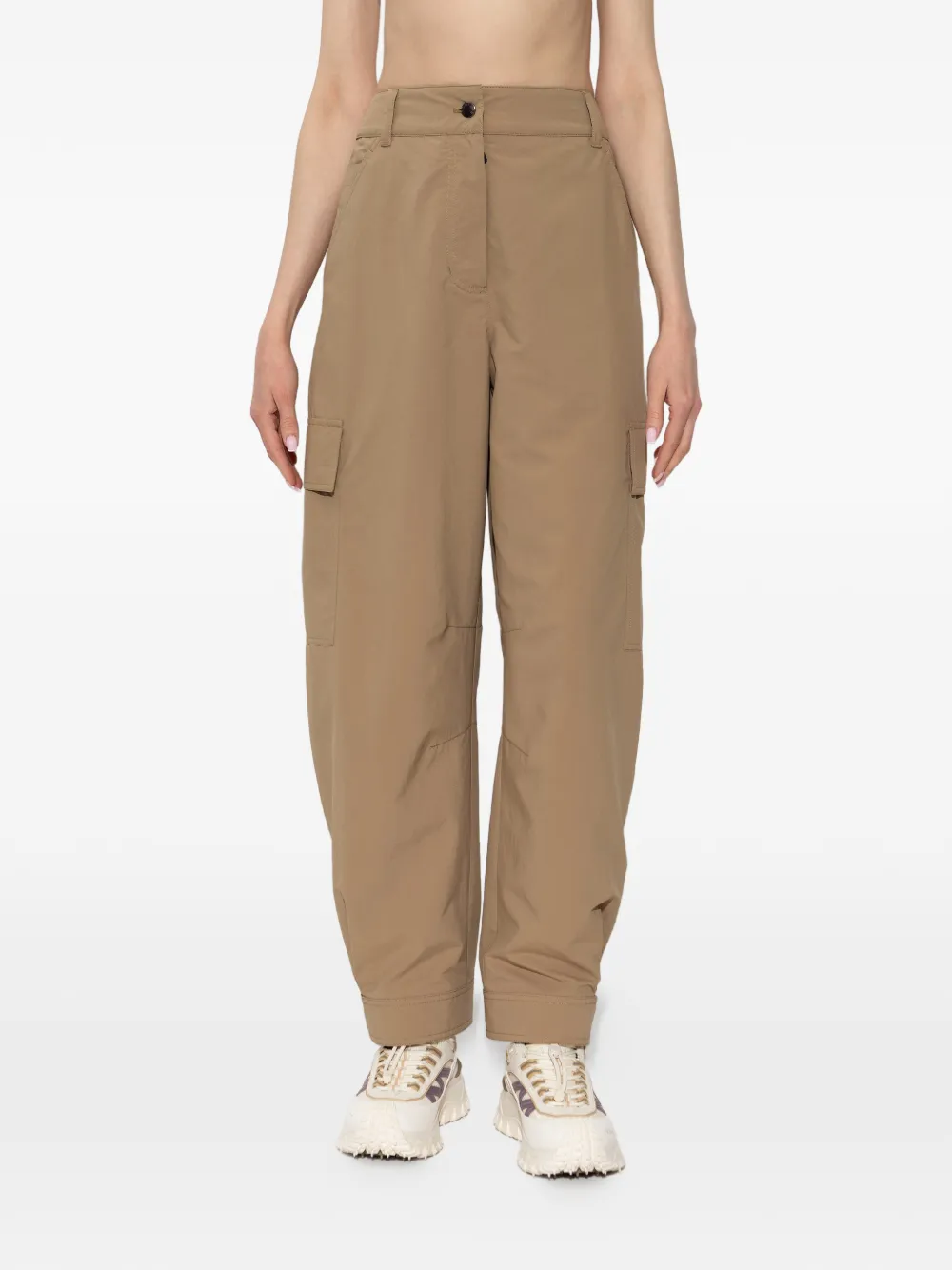 Moncler Grenoble Day-Namic cargo broek met logopatch Bruin