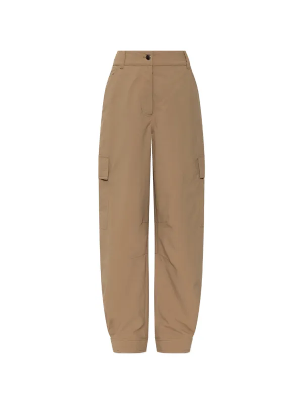 Moncler Grenoble Froissé Technique Trousers in Brown