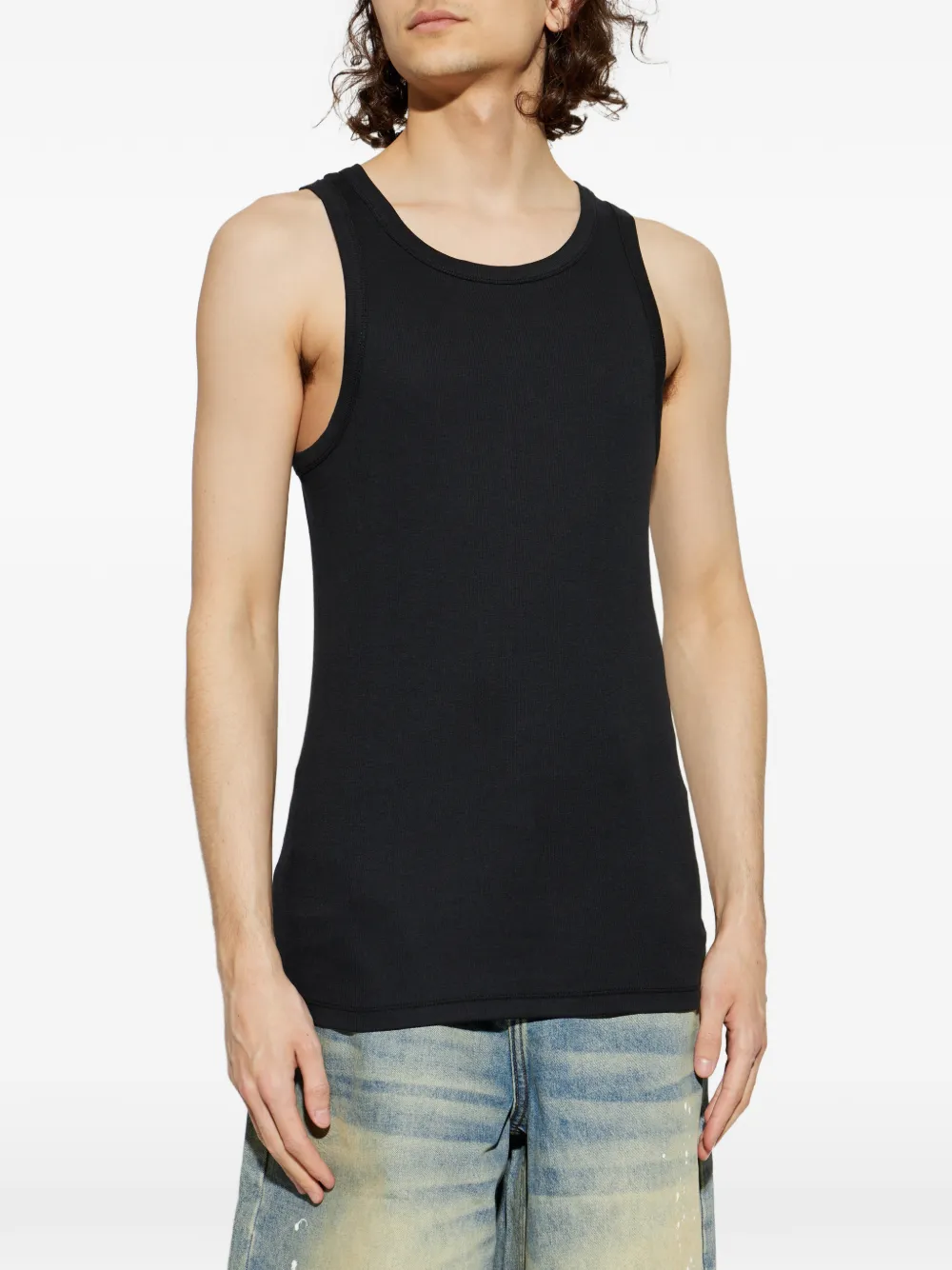 MISBHV Tanktop met logodetail Zwart