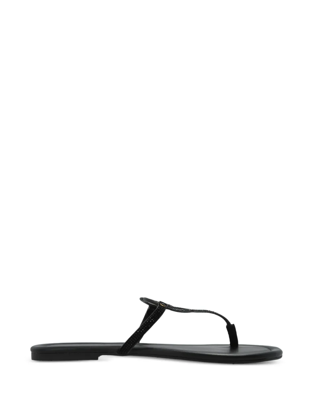 Kurt Geiger London heart-detail flat leather sandals - Nero