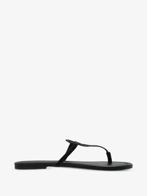 Kurt Geiger London heart-detail flat leather sandals