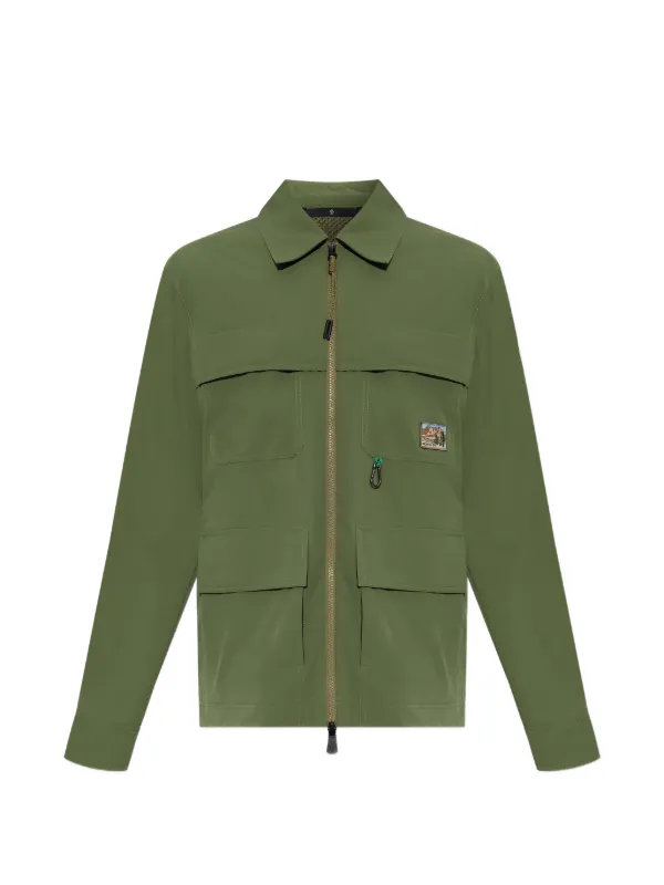 Moncler Grenoble Taffeta Shirt Jacket in Green