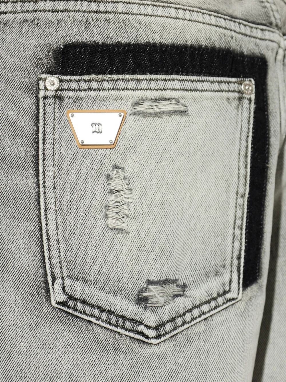 MISBHV Gerafelde shorts Grijs