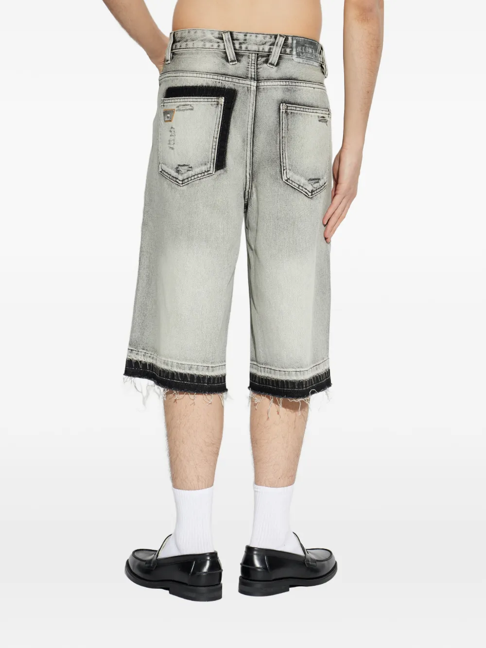 MISBHV Gerafelde shorts Grijs
