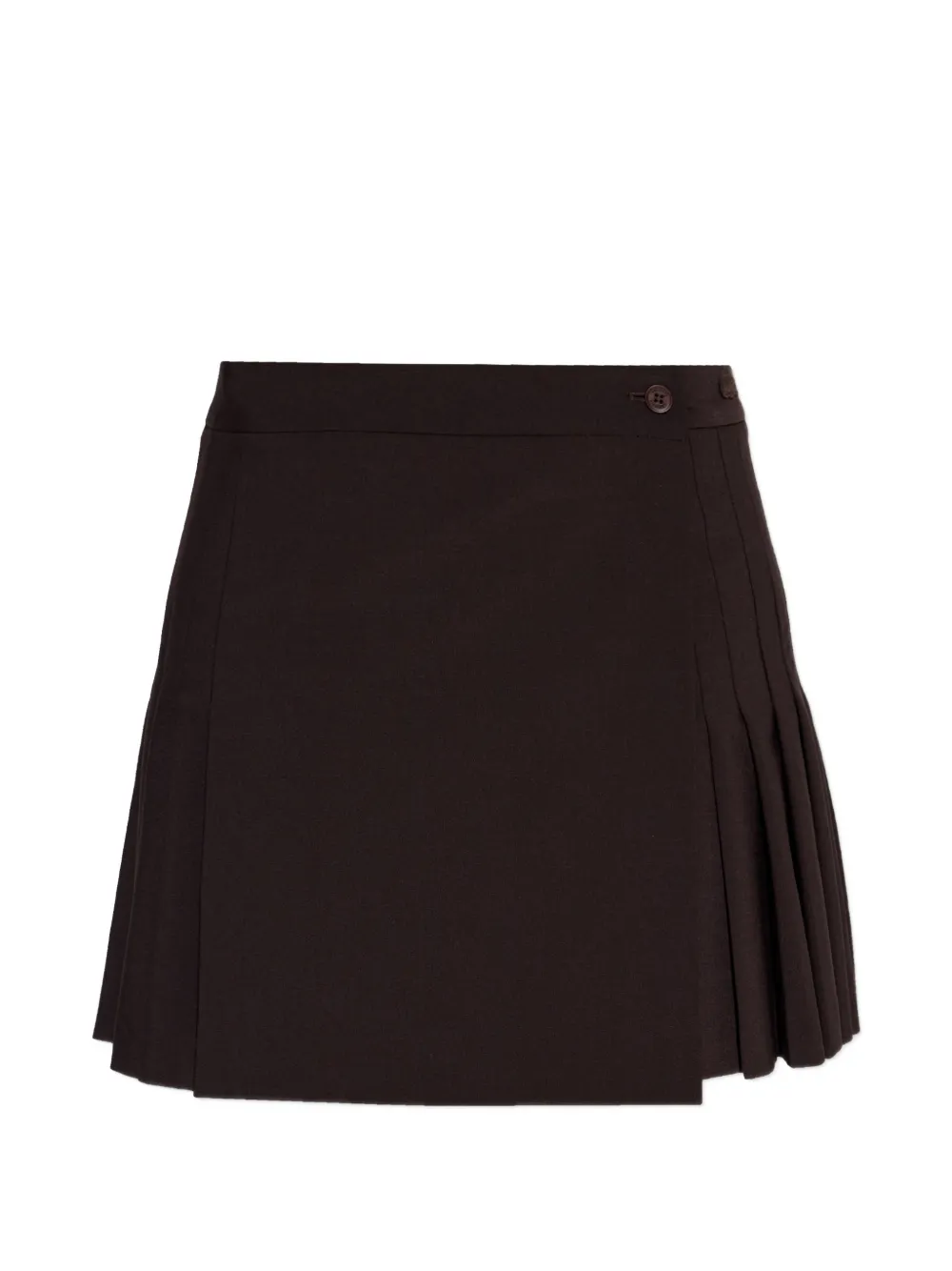 Lacoste wrap pleated mini skirt - Marrone
