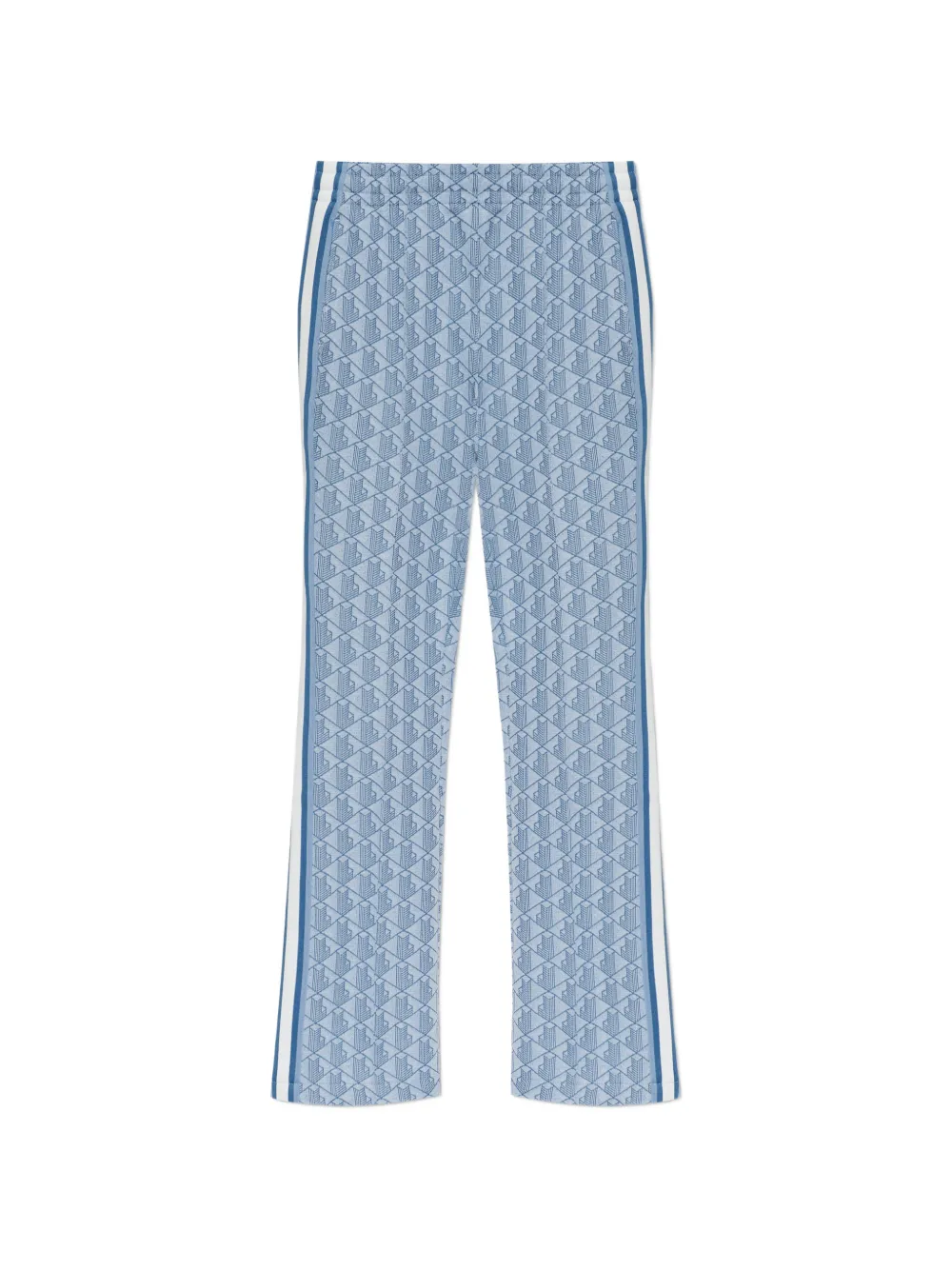 Lacoste monogram-patterned track pants - Blu