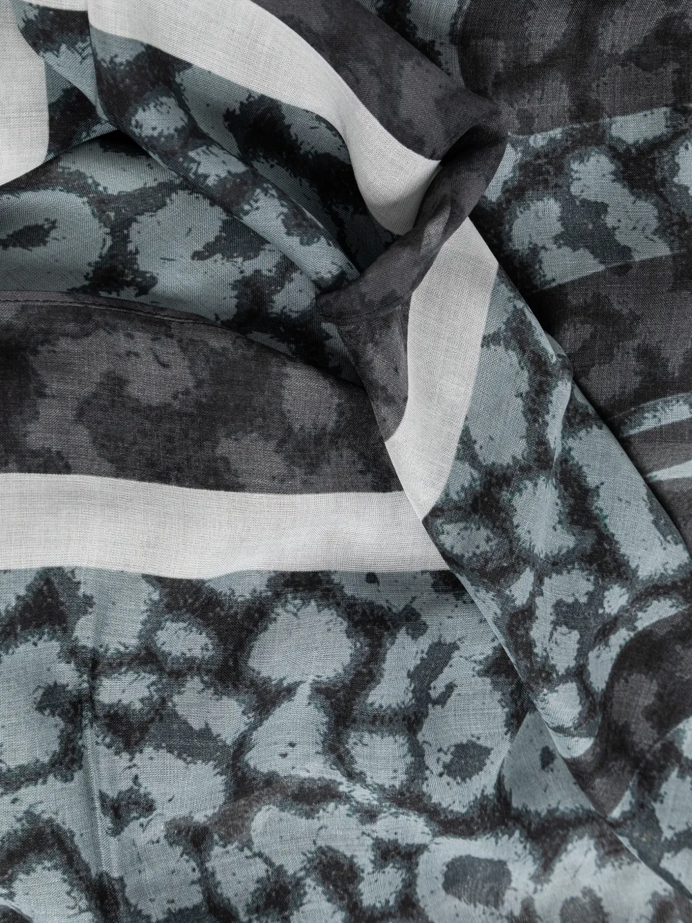  Allsaints Fular Con Estampado De Leopardo - Azul 