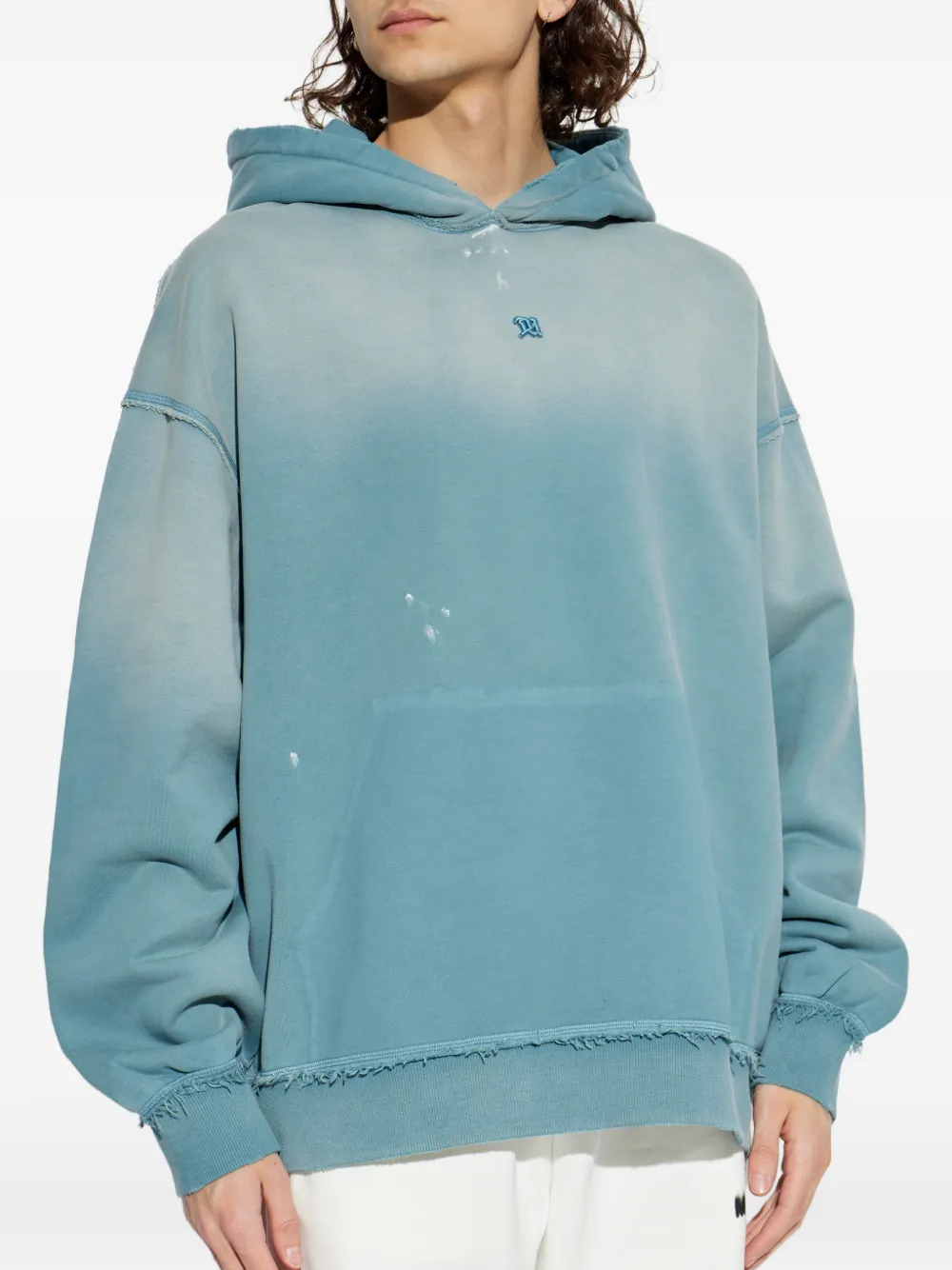 MISBHV Shadow katoenen hoodie met zakdetail Blauw