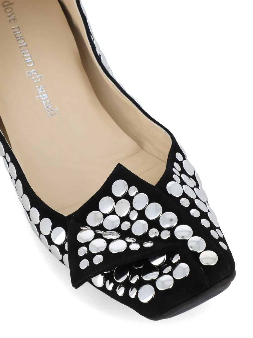 Dove Nuotano Gli Squali Ballerina's met studs Zwart