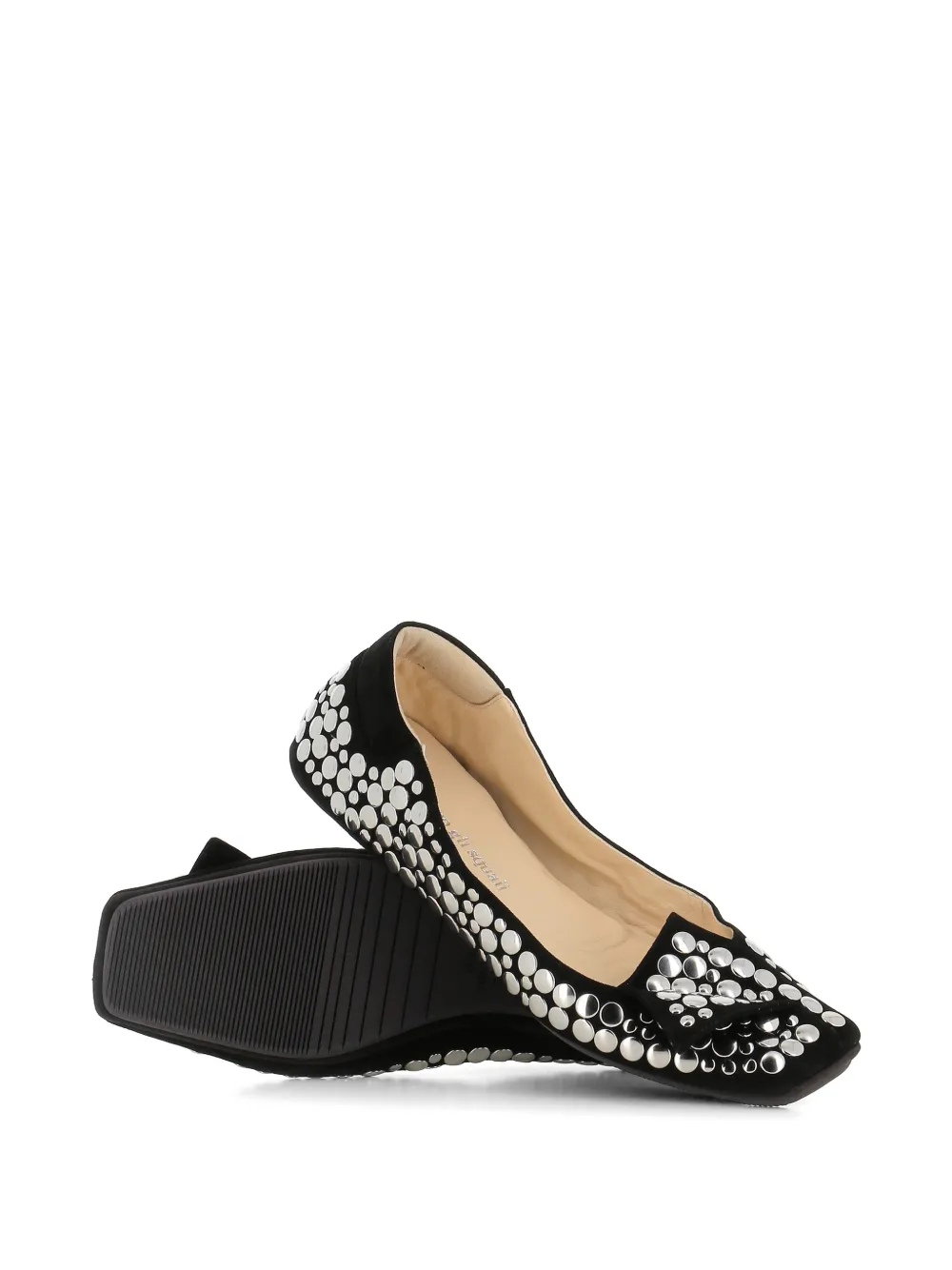 Dove Nuotano Gli Squali Ballerina's met studs Zwart