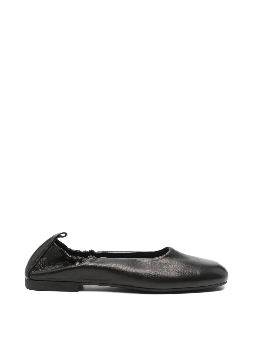 Copenhagen gathered-ankle ballet flats - Nero