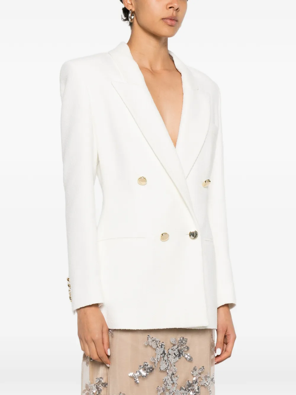 Blumarine Blazer met dubbele rij knopen Beige