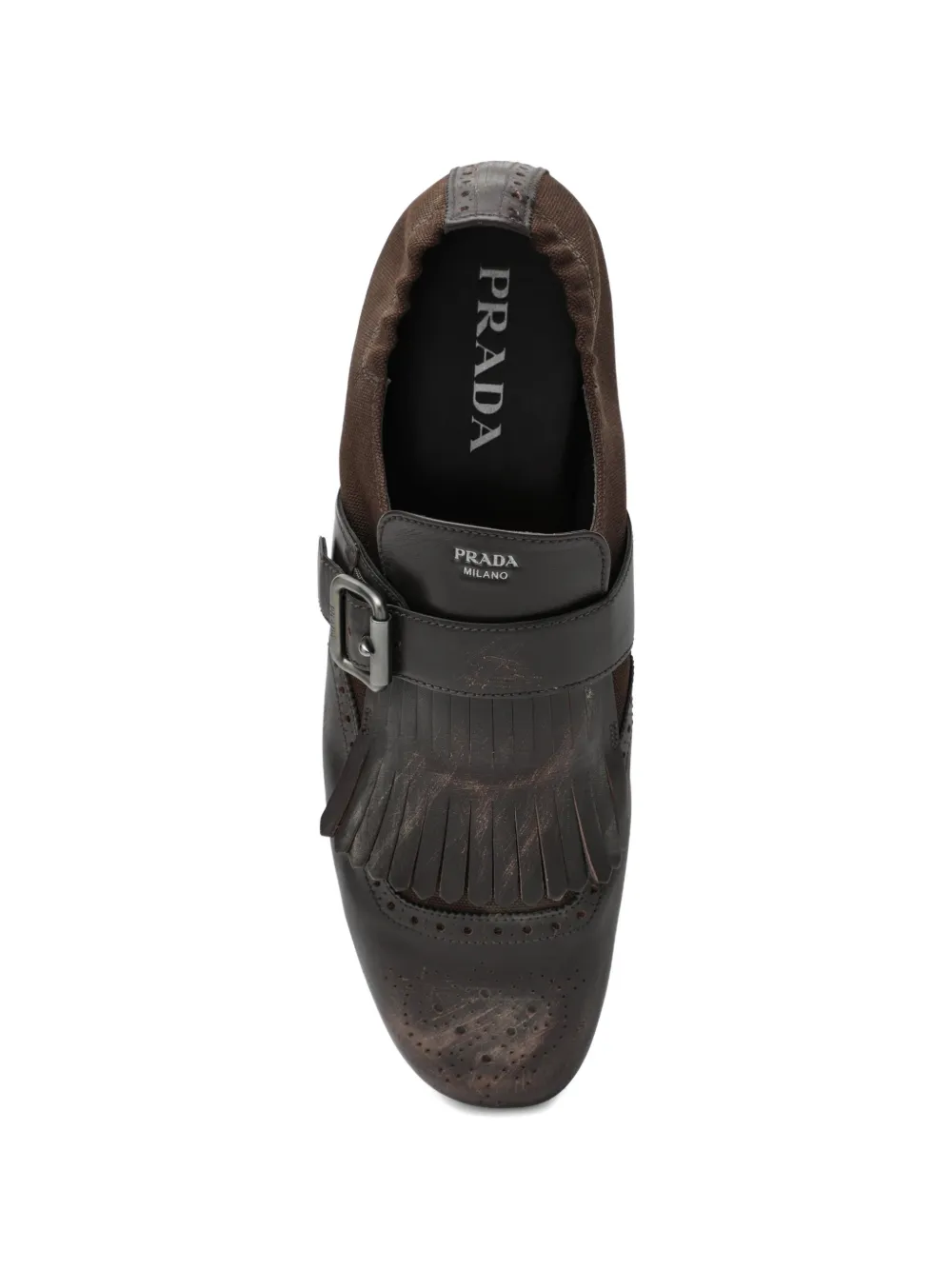 Prada Gespschoenen met franje Bruin