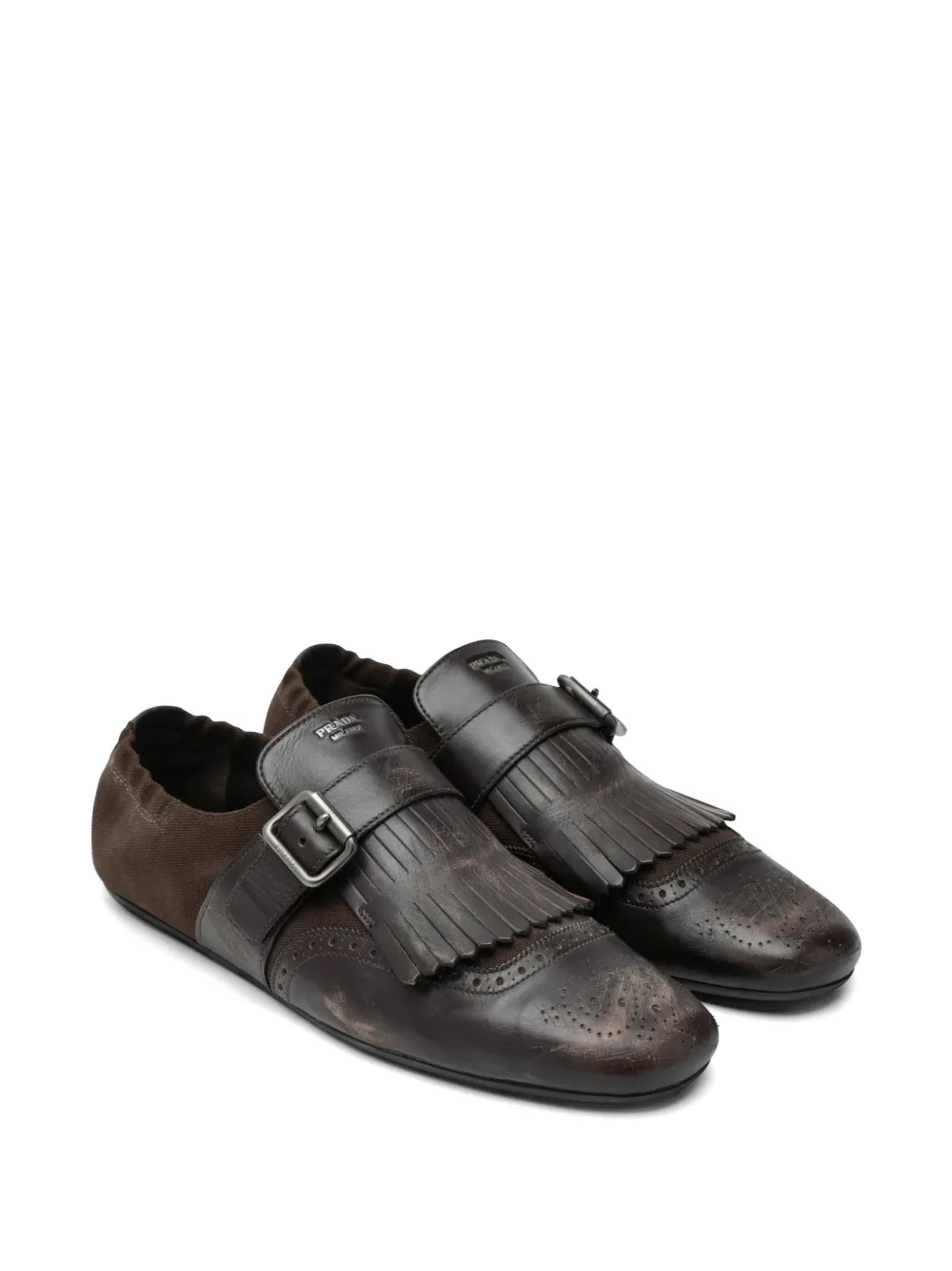 Prada Gespschoenen met franje Bruin