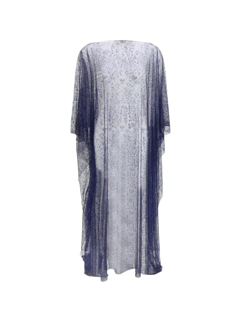 Giorgio Armani crystal-embellished poncho