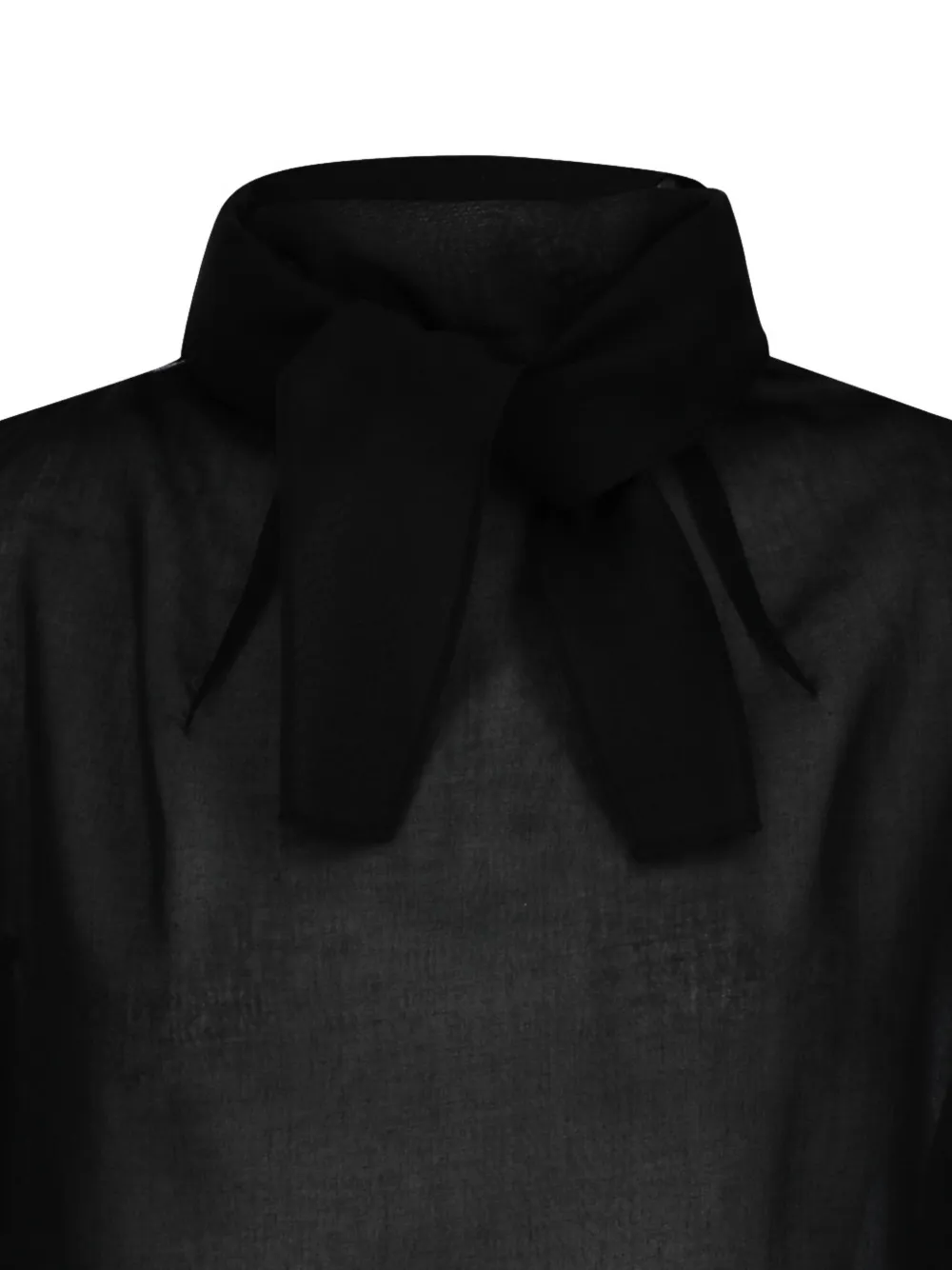 Amomento Knotted Collar Top | Black | FARFETCH