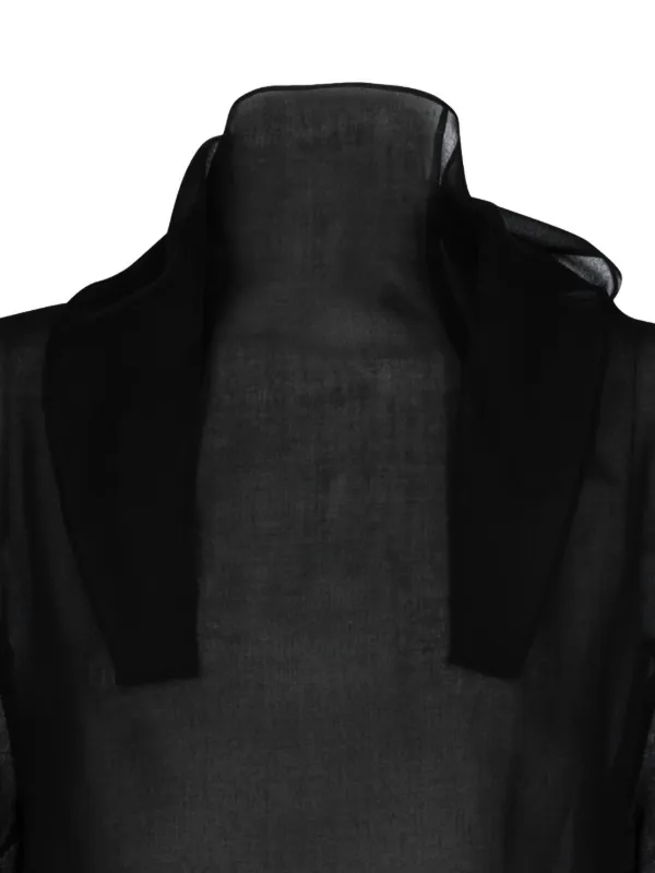 トップス AMOMENTO KNOTTED COLLAR TOP Amomento Knotted Collar Top | Black | FARFETCH