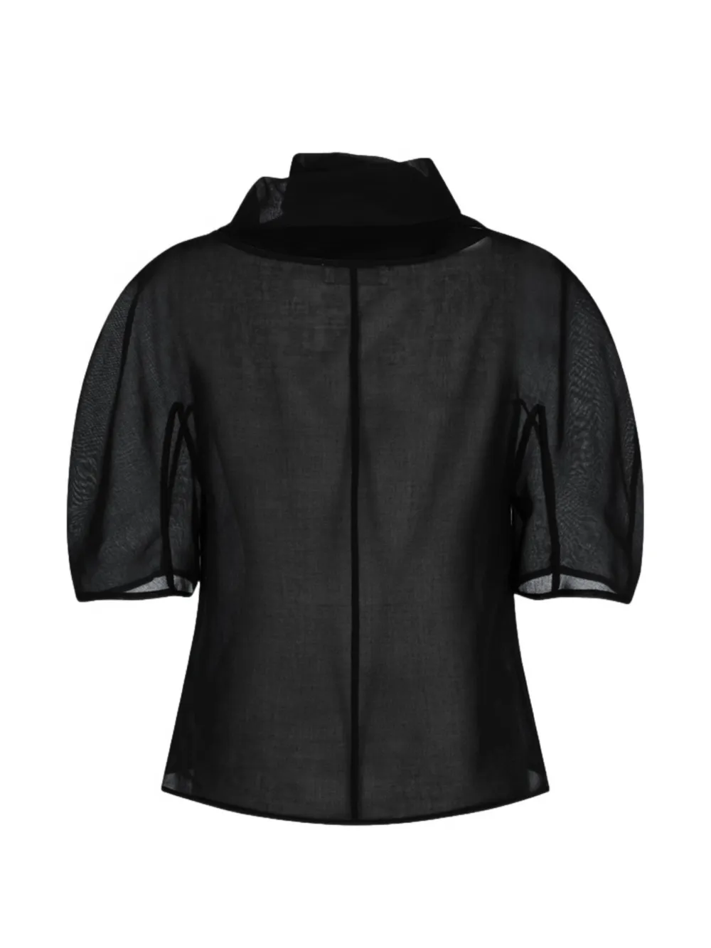 トップス AMOMENTO KNOTTED COLLAR TOP Amomento Knotted Collar Top | Black | FARFETCH