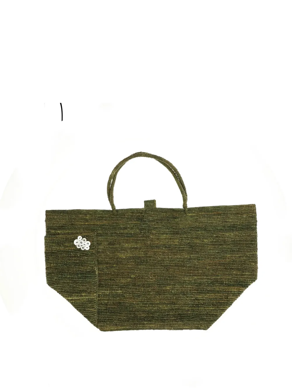 MERCIEL raffia isabella shoulder bag - Verde