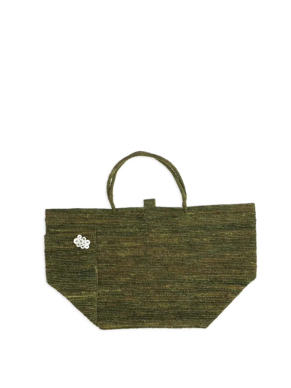 MERCIEL raffia isabella shoulder bag - Verde
