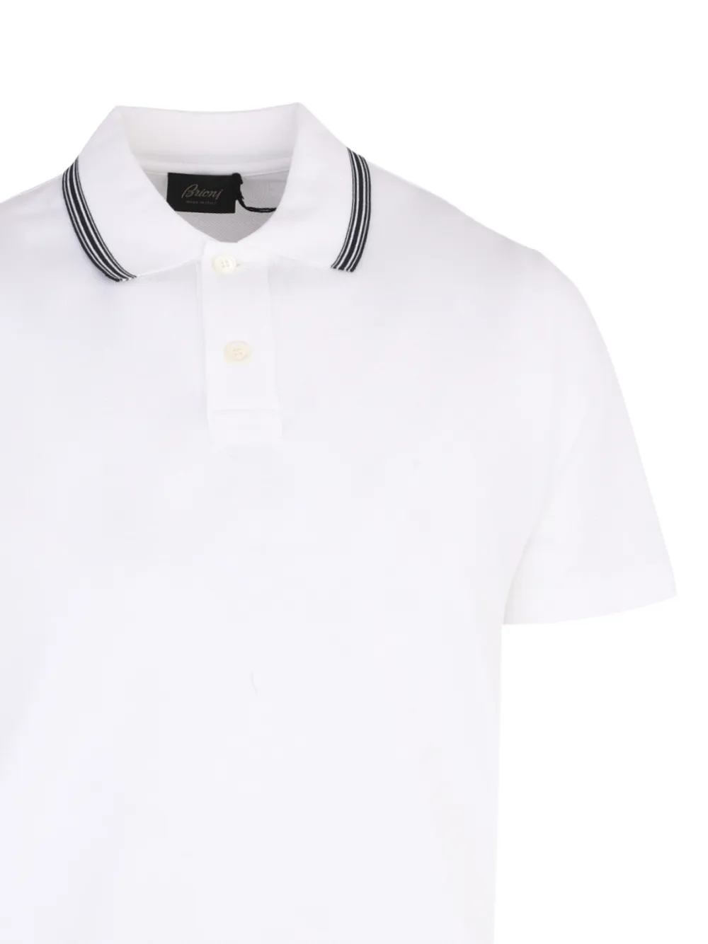 Brioni Poloshirt met gestreepte afwerking Wit
