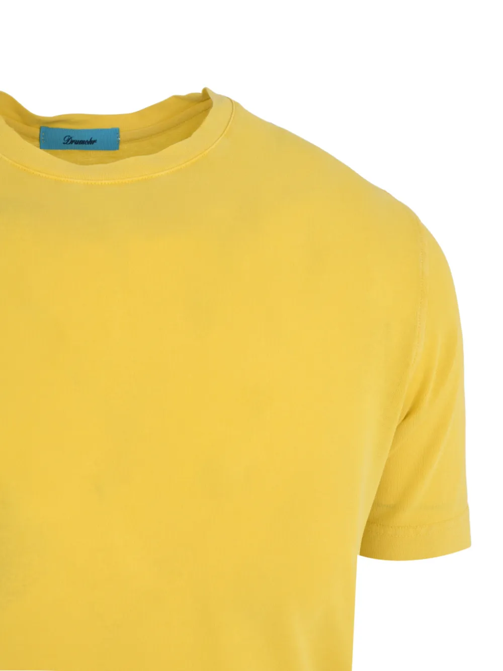 Drumohr T-shirt met ronde hals Geel
